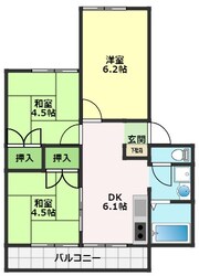 ハイツ暁 Ⅱの物件間取画像